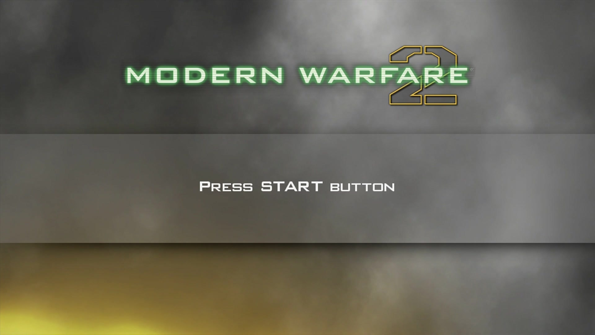 Call of Duty 2 title screen for Xbox 360